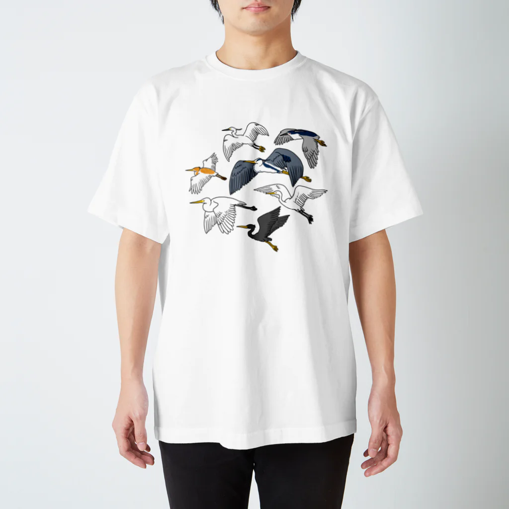 LOTORIのサギ大集合 Regular Fit T-Shirt