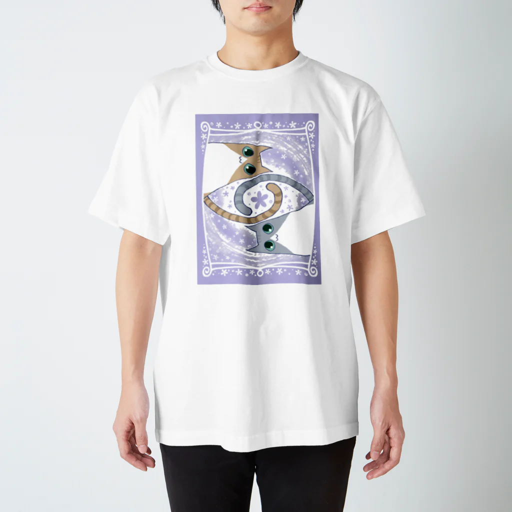 しののゆるい系の猫-ふじ色- Regular Fit T-Shirt