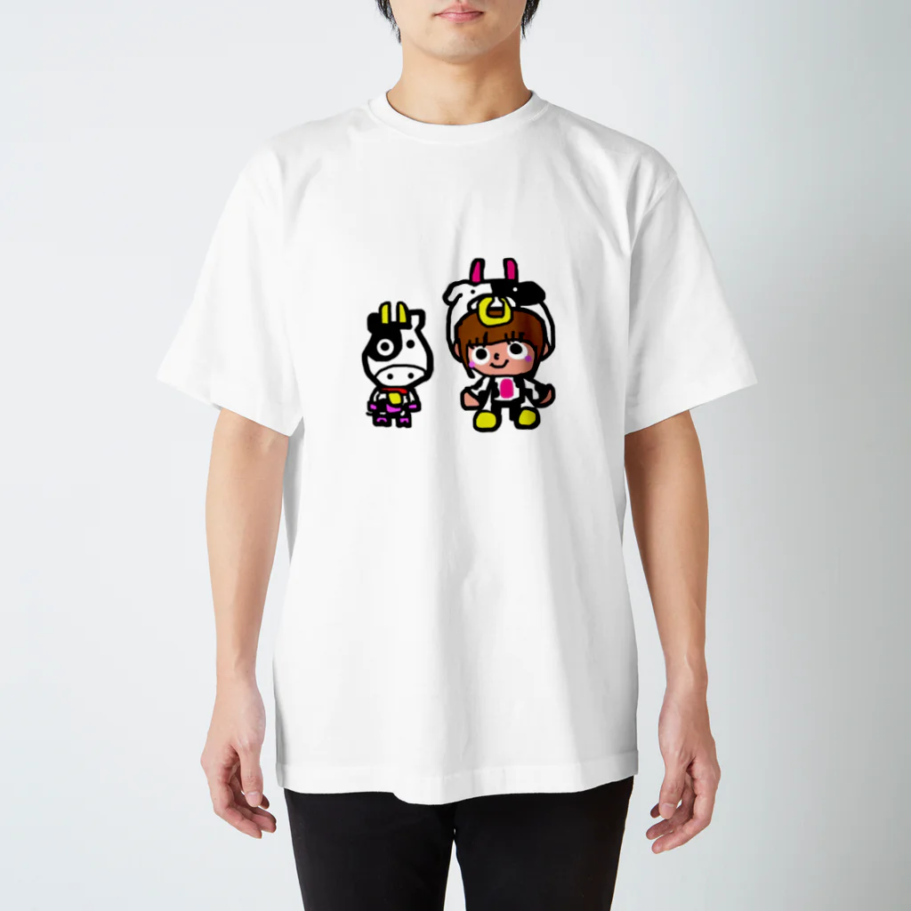 ᑦᑋ੨иPONYの牛くん🐮 スタンダードTシャツ