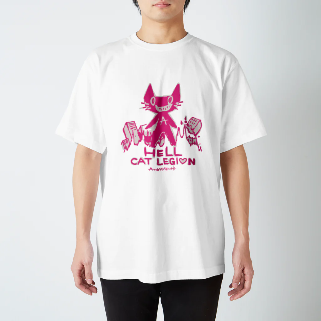 andymenteのHELL CAT REGION スタンダードTシャツ