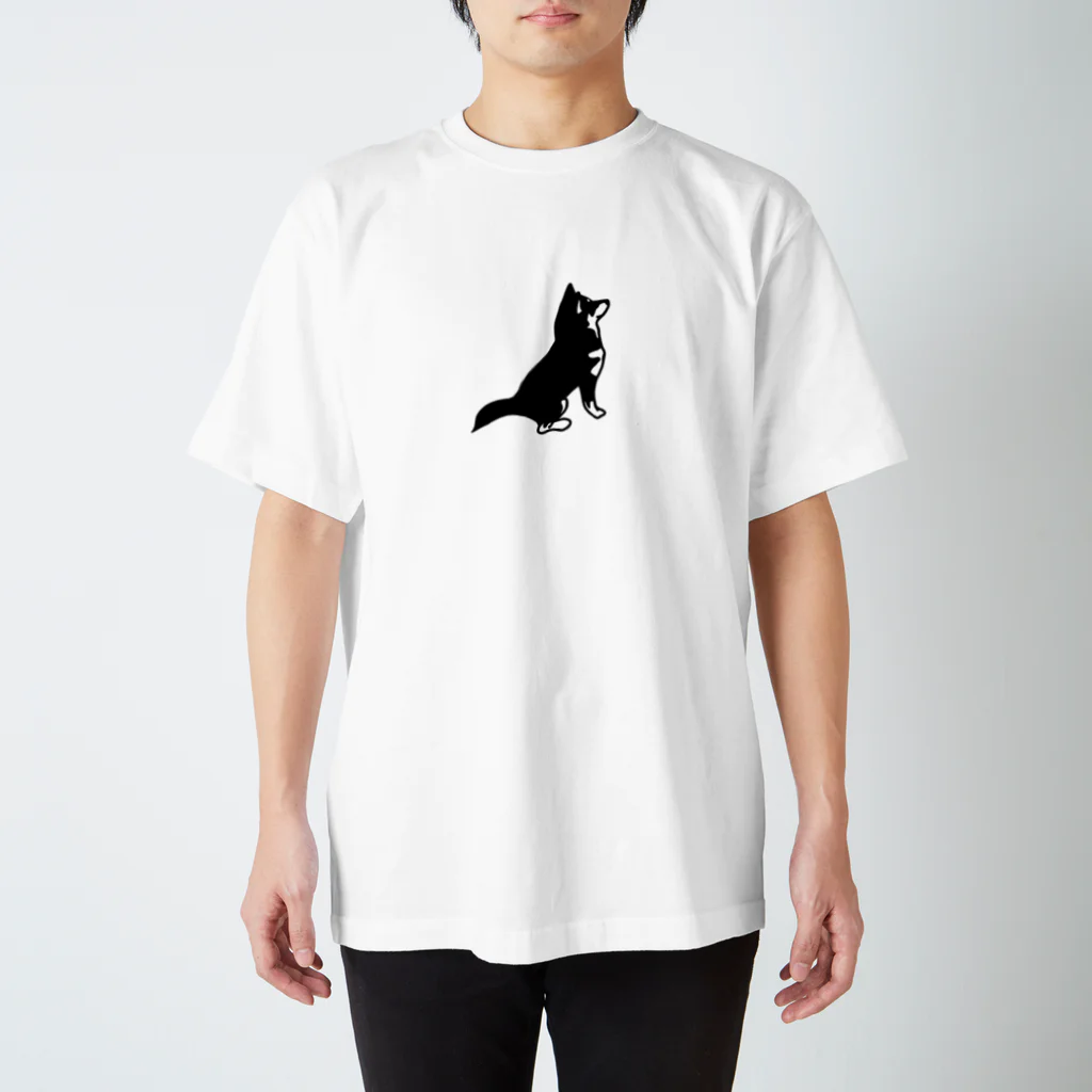 ワンゴーワークス/OneGo WORKSの黒柴　マテ Regular Fit T-Shirt