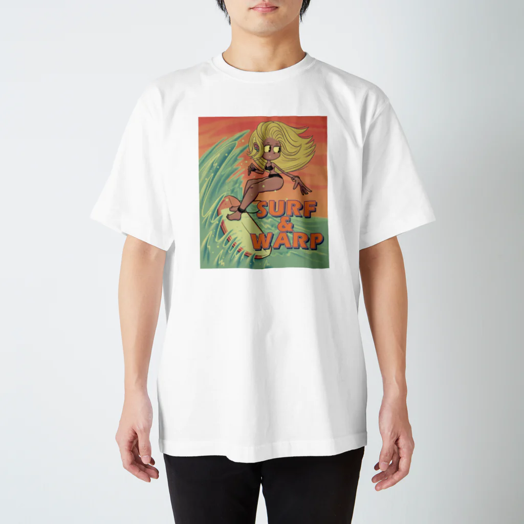 nidan-illustrationの"SURF & WARP" Regular Fit T-Shirt