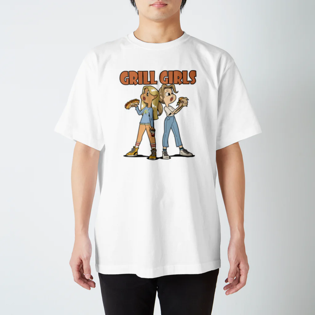 nidan-illustrationの"grill girls" Regular Fit T-Shirt