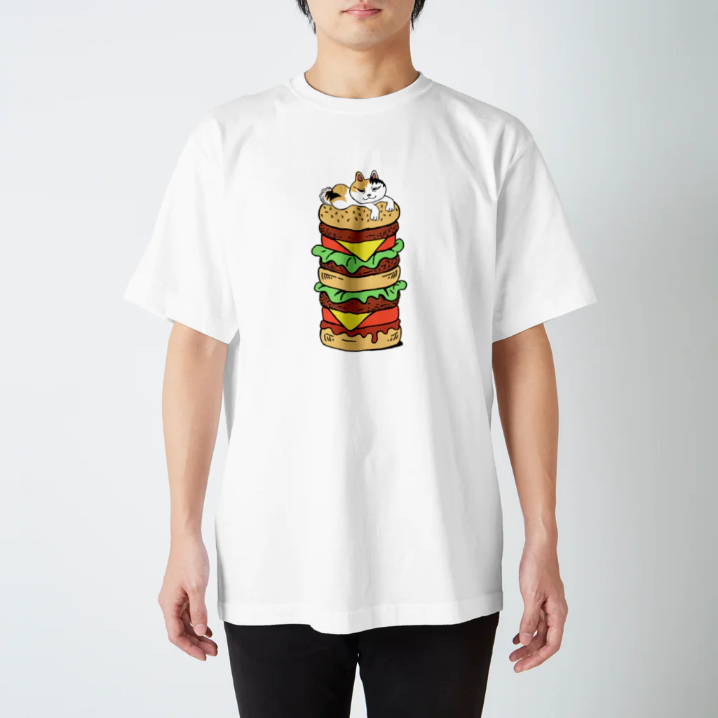 JAMTODAYのハーバーガーねこ Regular Fit T-Shirt