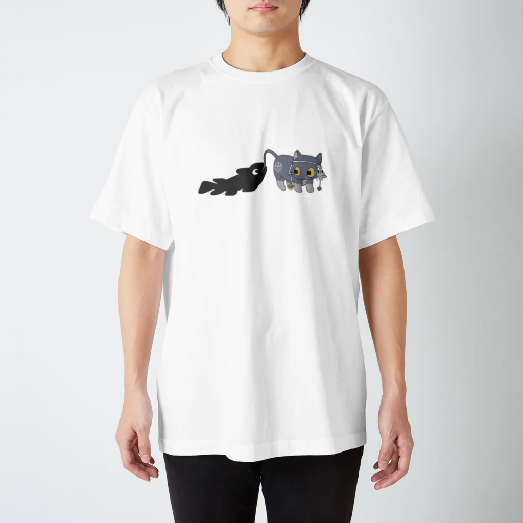 シーラカンスくんとトマ猫のお店のパクッとシーラカンスくんTシャツ 티셔츠
