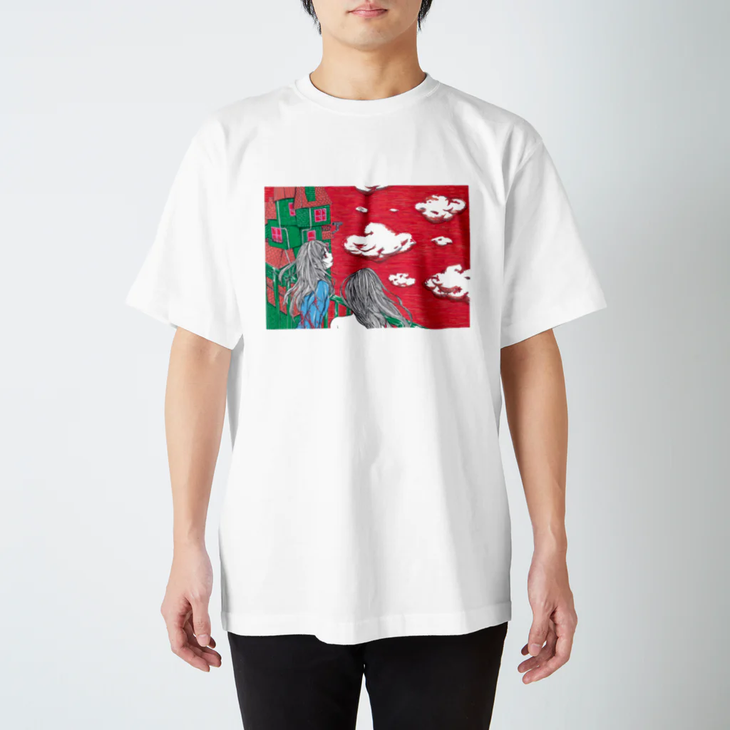 DEAREST ろあの少女達と赤い空 Regular Fit T-Shirt