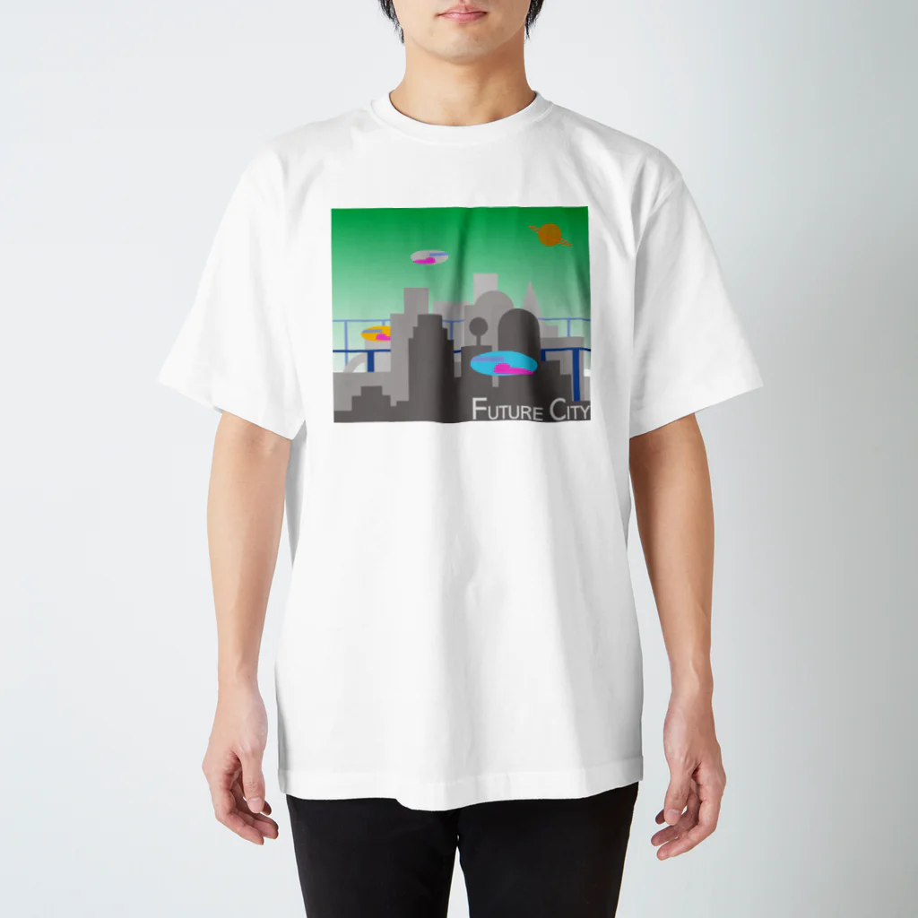 ピアンポン -phangpon-のFUTURE CITY（街並） スタンダードTシャツ