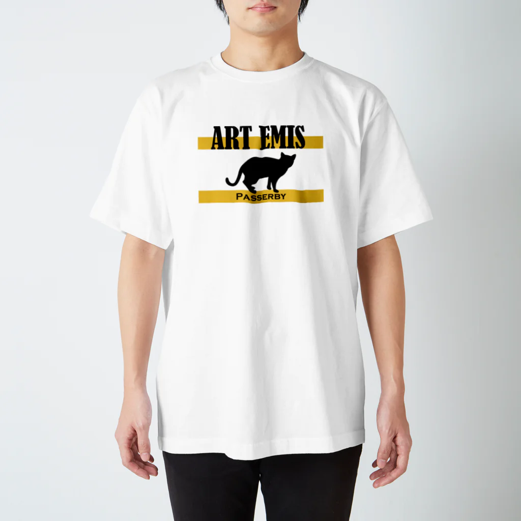 ALUのART EMIS (白/黒) Regular Fit T-Shirt