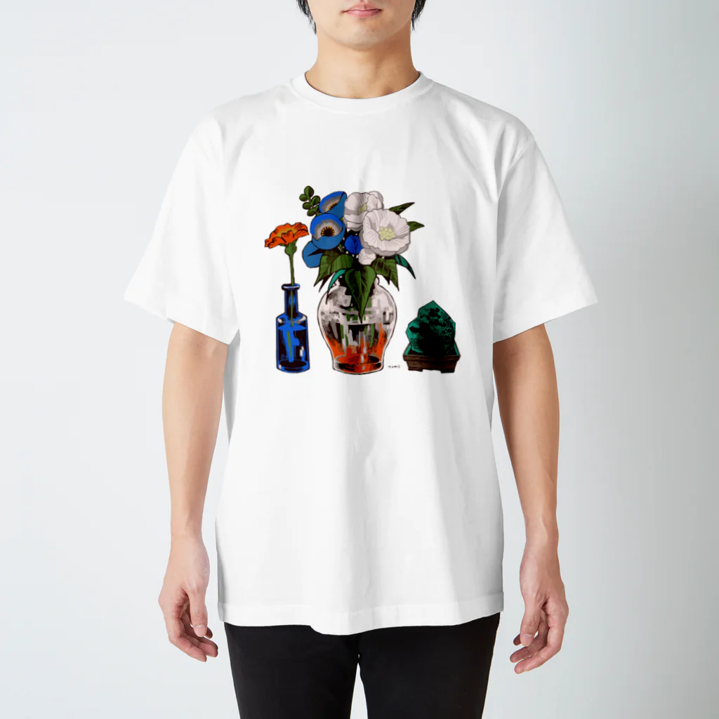 tomidoronの生花を見守る石 スタンダードTシャツ