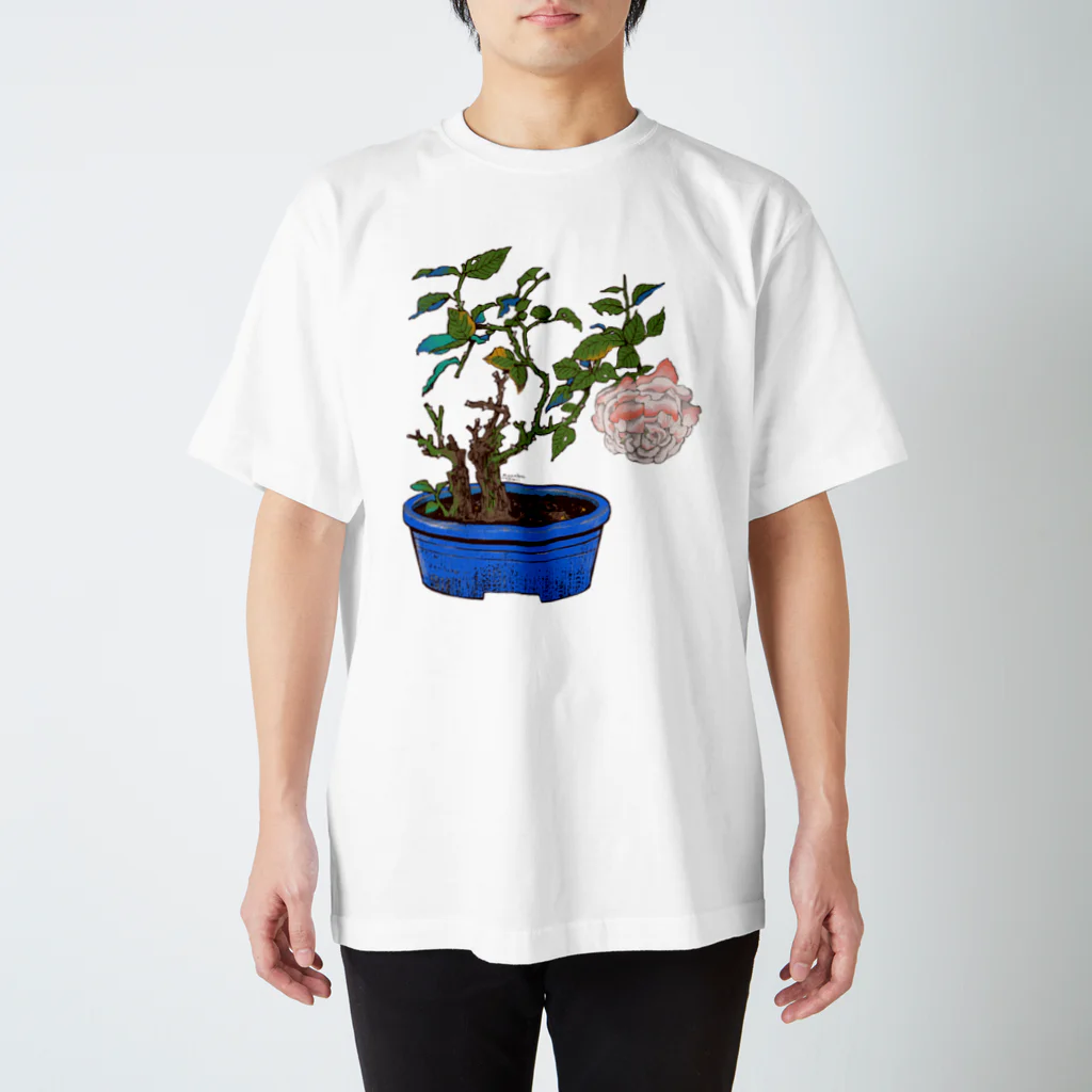 tomidoronの白バラ スタンダードTシャツ