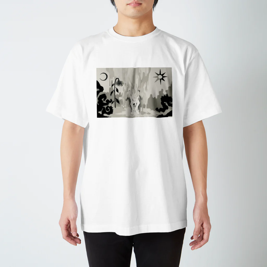 CoCoAメイドのI Don't like for Vincent van Gogh life モノクローム Regular Fit T-Shirt