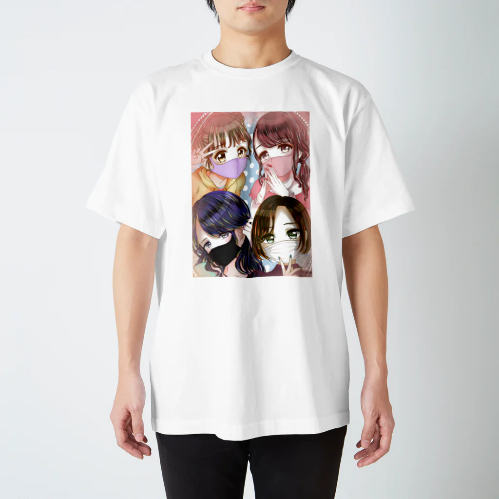 バーチャル美術部の＃マスク女子 スタンダードTシャツ