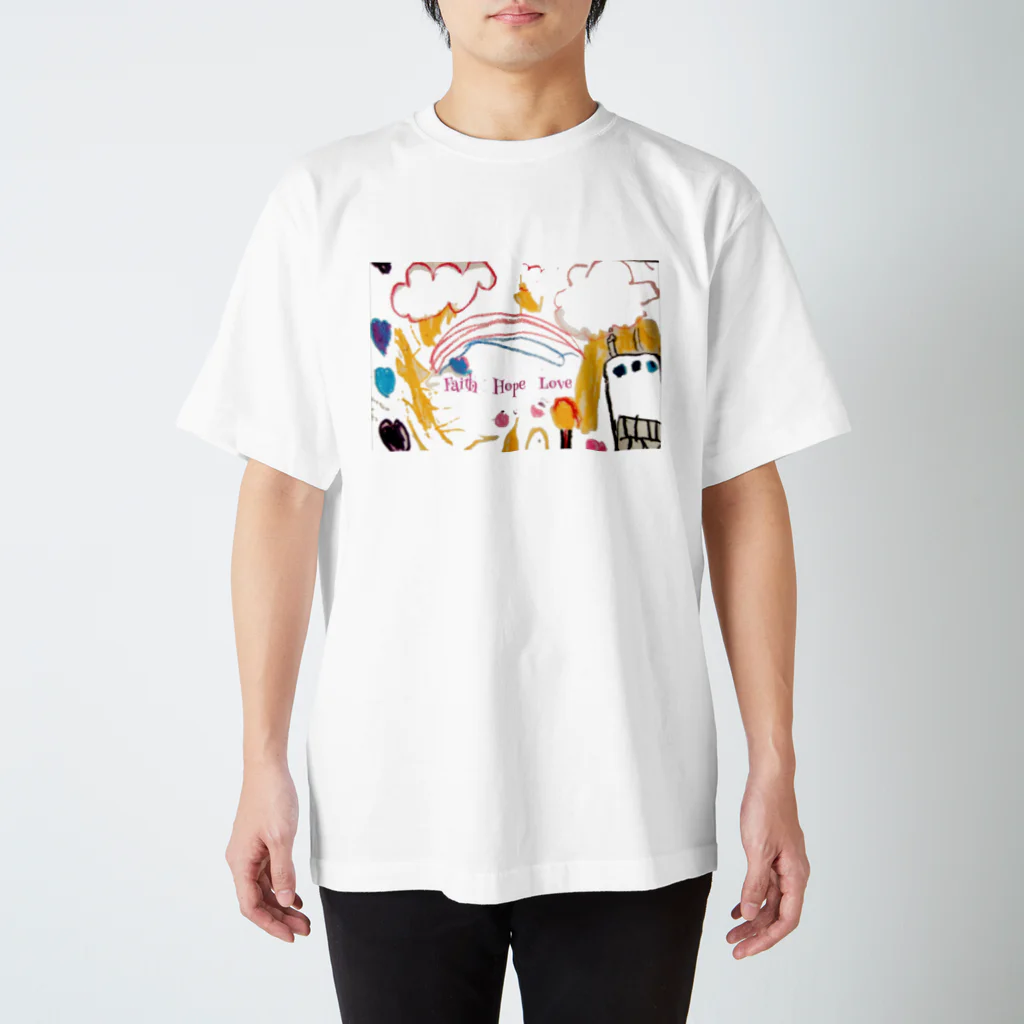 satochikaのFaith Hope Love(クリスチャンアイテム) Regular Fit T-Shirt