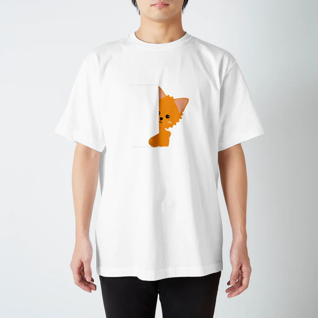 ポメラニアンのポメリンのポメラニアンのポメリン-チラ見- スタンダードTシャツ