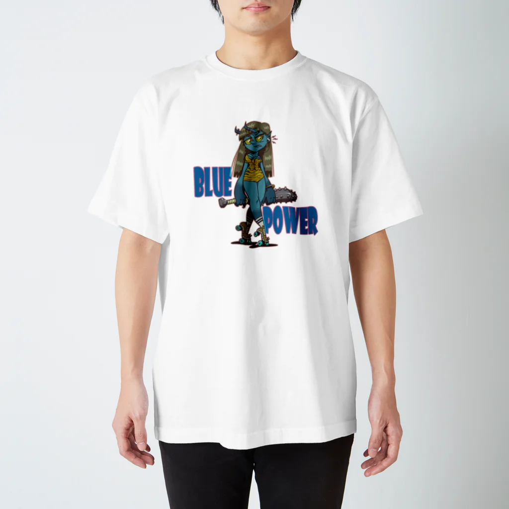 nidan-illustrationの“BLUE POWER” Regular Fit T-Shirt