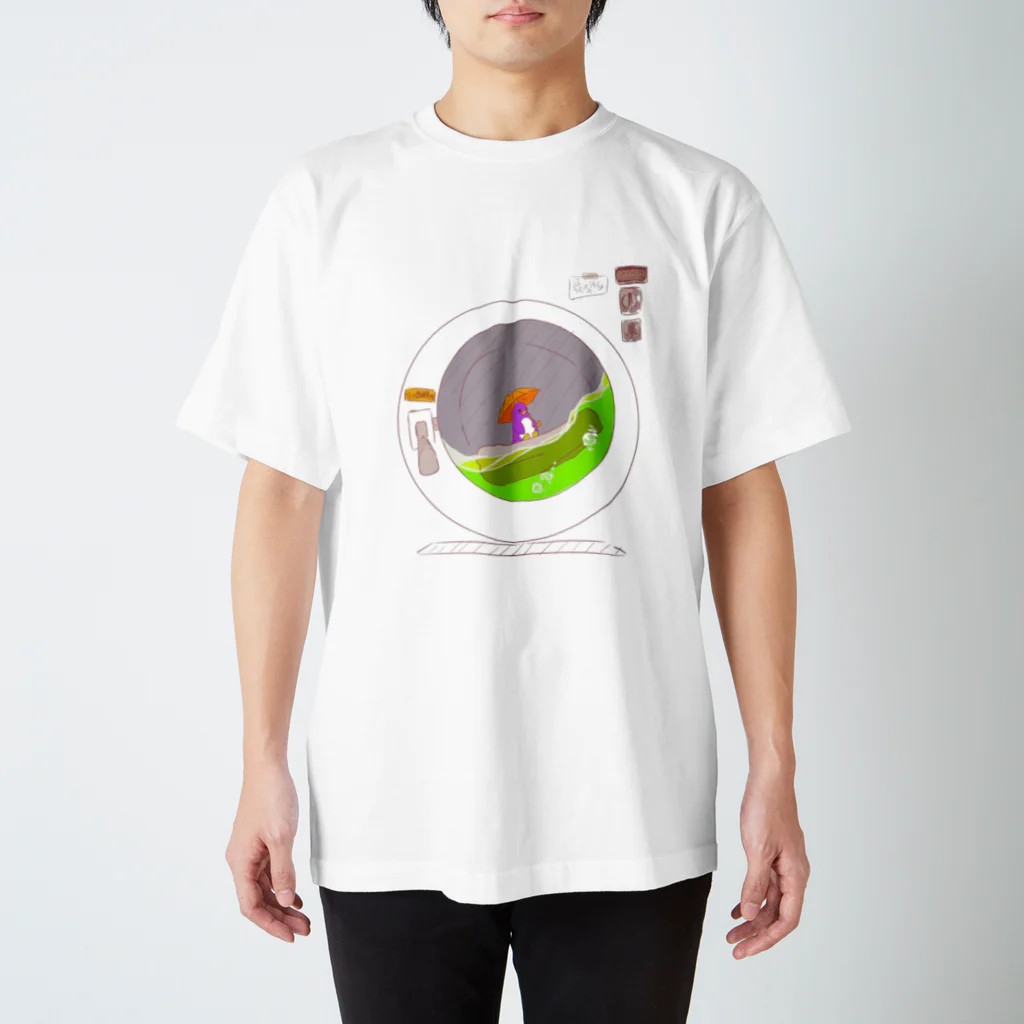 ☆指星人☆YUBI基地のペンギン スタンダードTシャツ