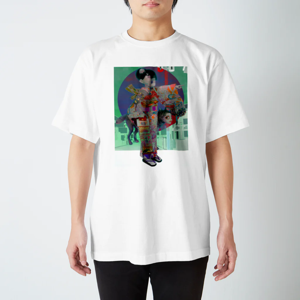 市松寿ゞ謡のモザイ子 Regular Fit T-Shirt