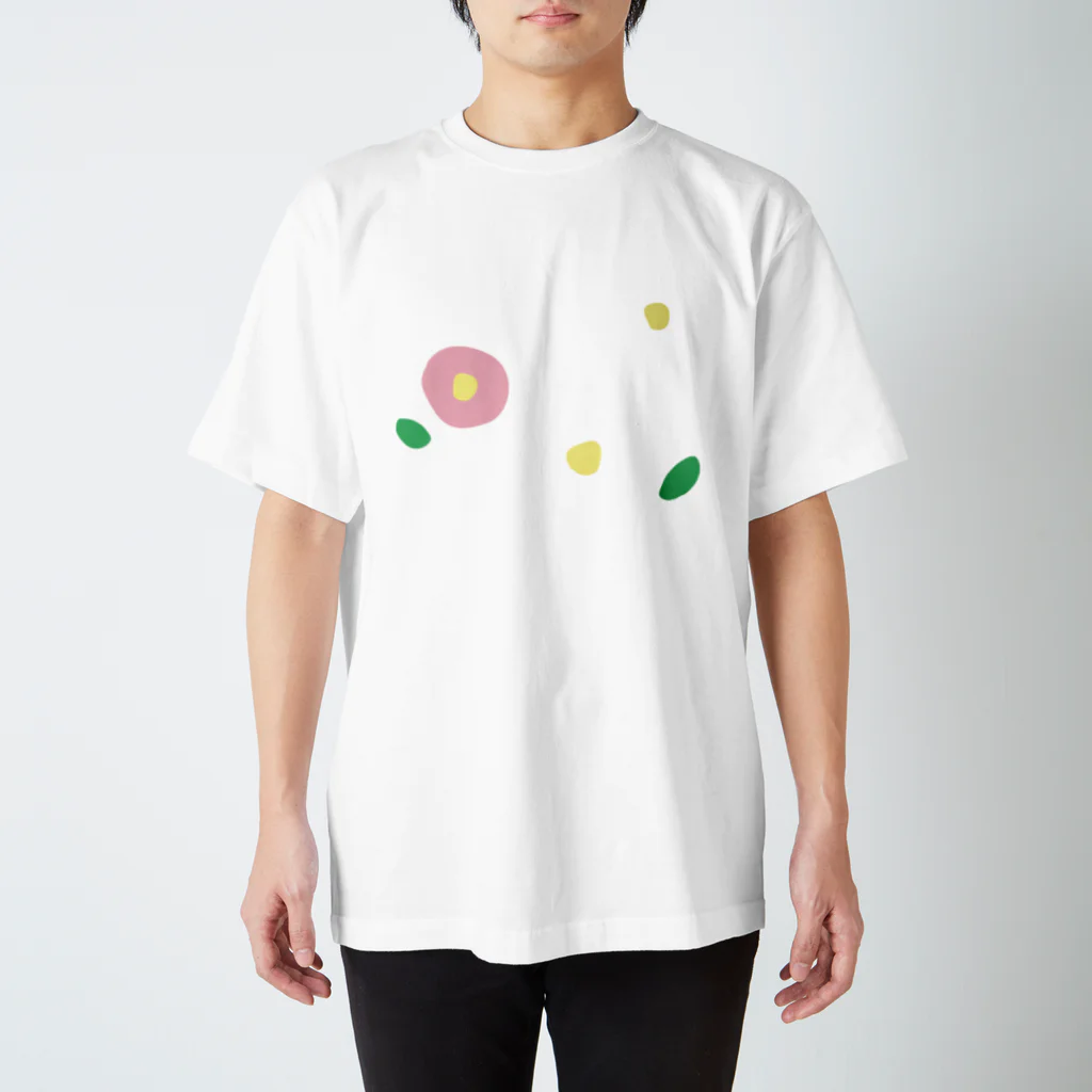 kozukuzukzの椿（白/ピンク） Regular Fit T-Shirt