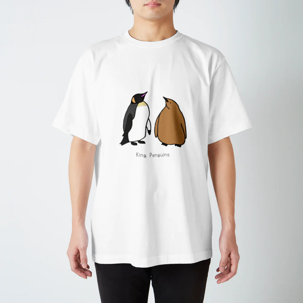 ゆずぽんずのオウサマペンギン親子 スタンダードTシャツ