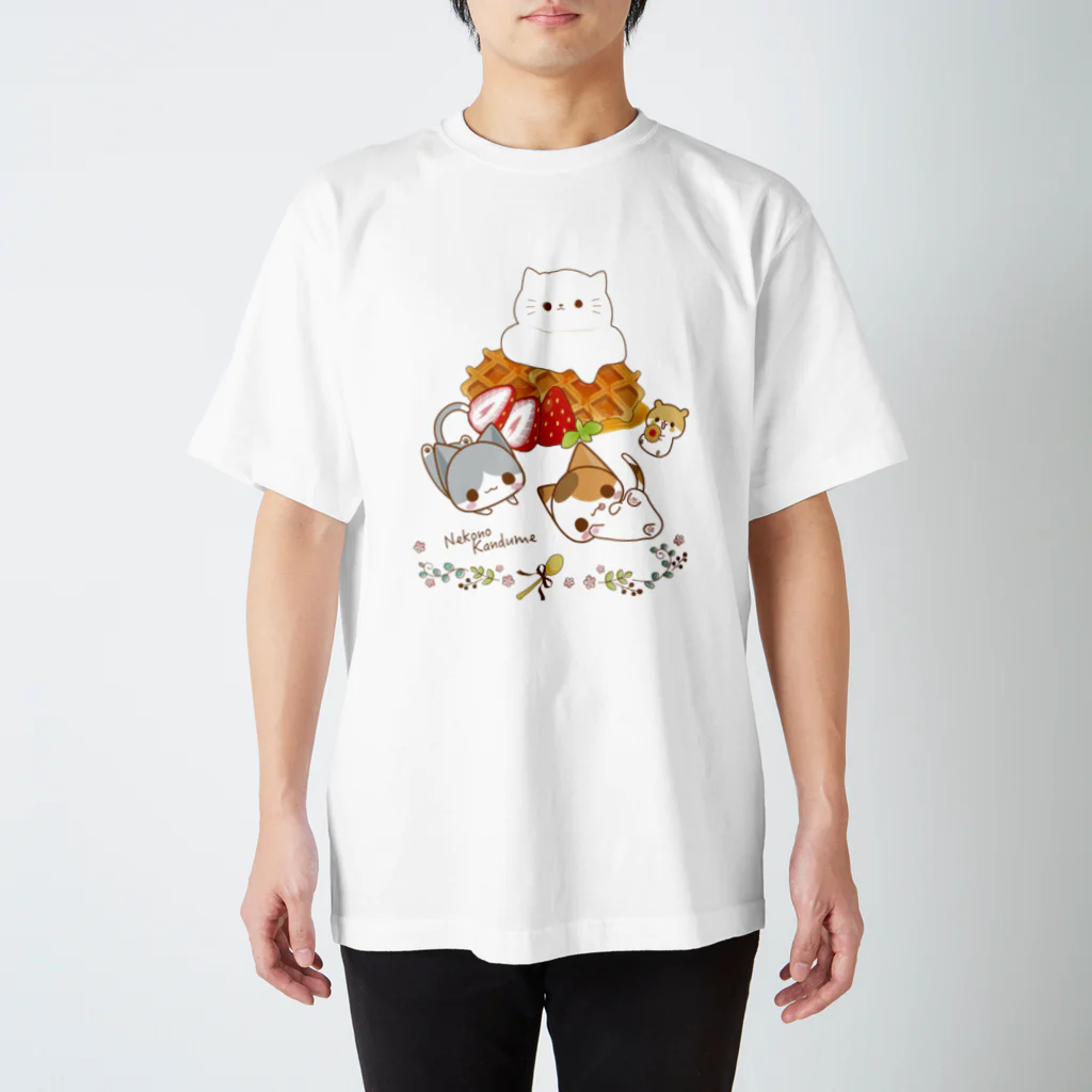 aska/ねこのかんづめのにゃんこカフェ：ワッフル Regular Fit T-Shirt