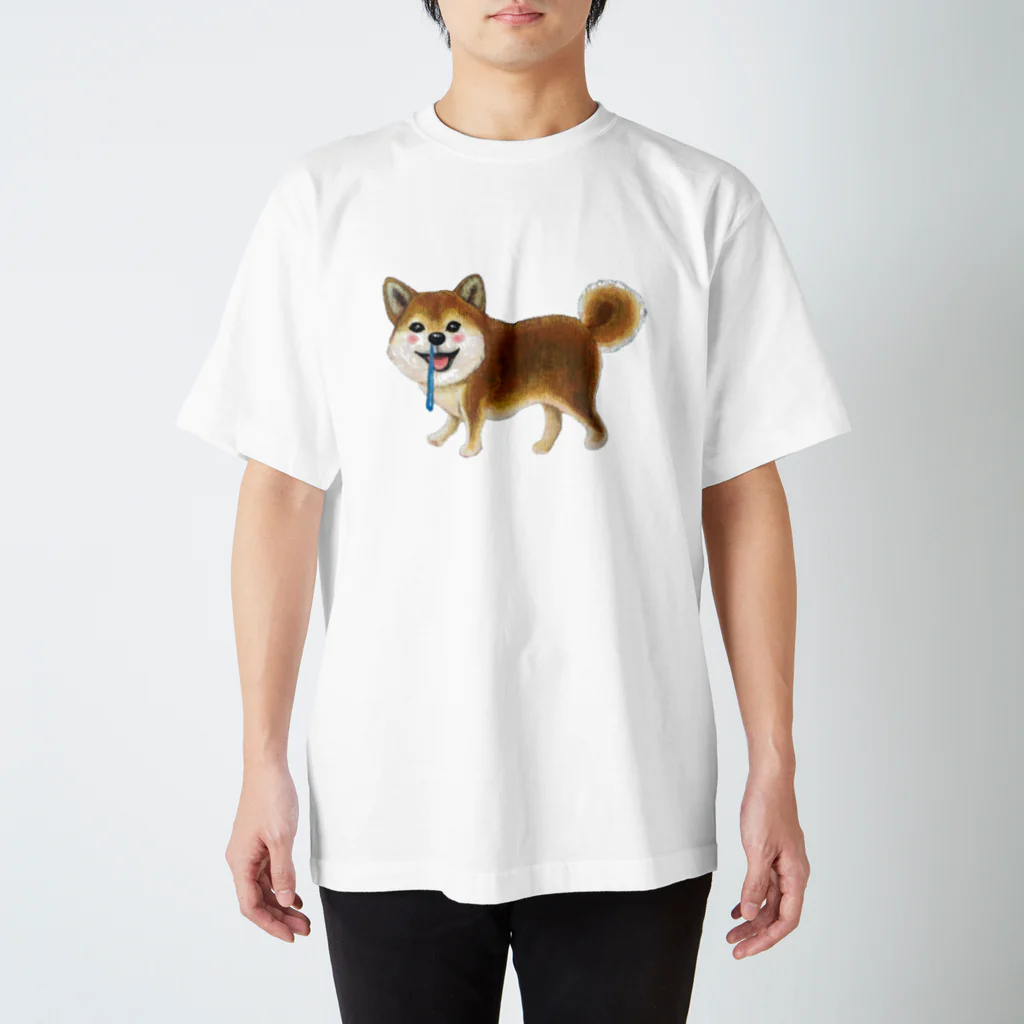 川崎タカオGOODSの鼻たれ柴犬〜歩く〜 Regular Fit T-Shirt