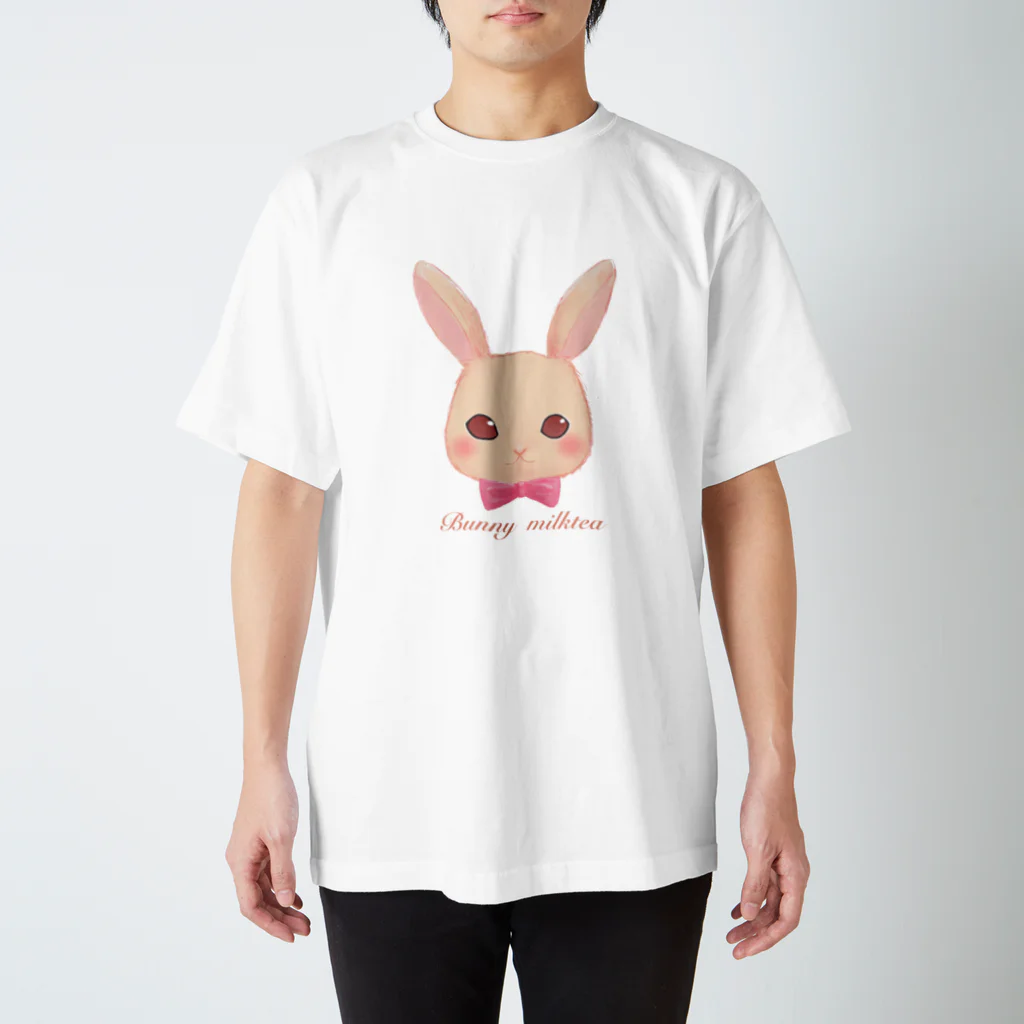 Bunny milkteaのBunny milktea(ピンクリボン) スタンダードTシャツ