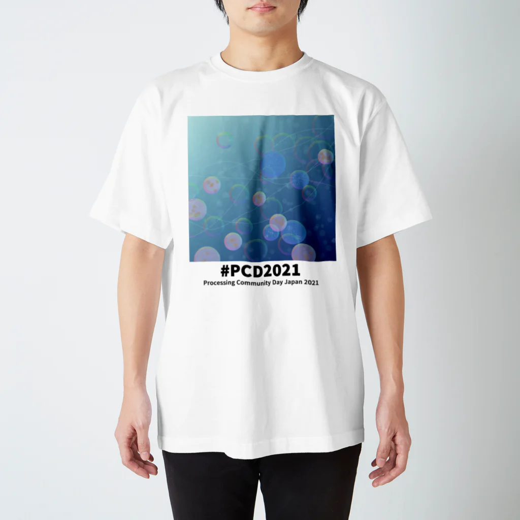 PCD Japan スーベニアショップのPCD Japan 2021 スーベニアTシャツ 【Designed by eboshidori ver.】 スタンダードTシャツ