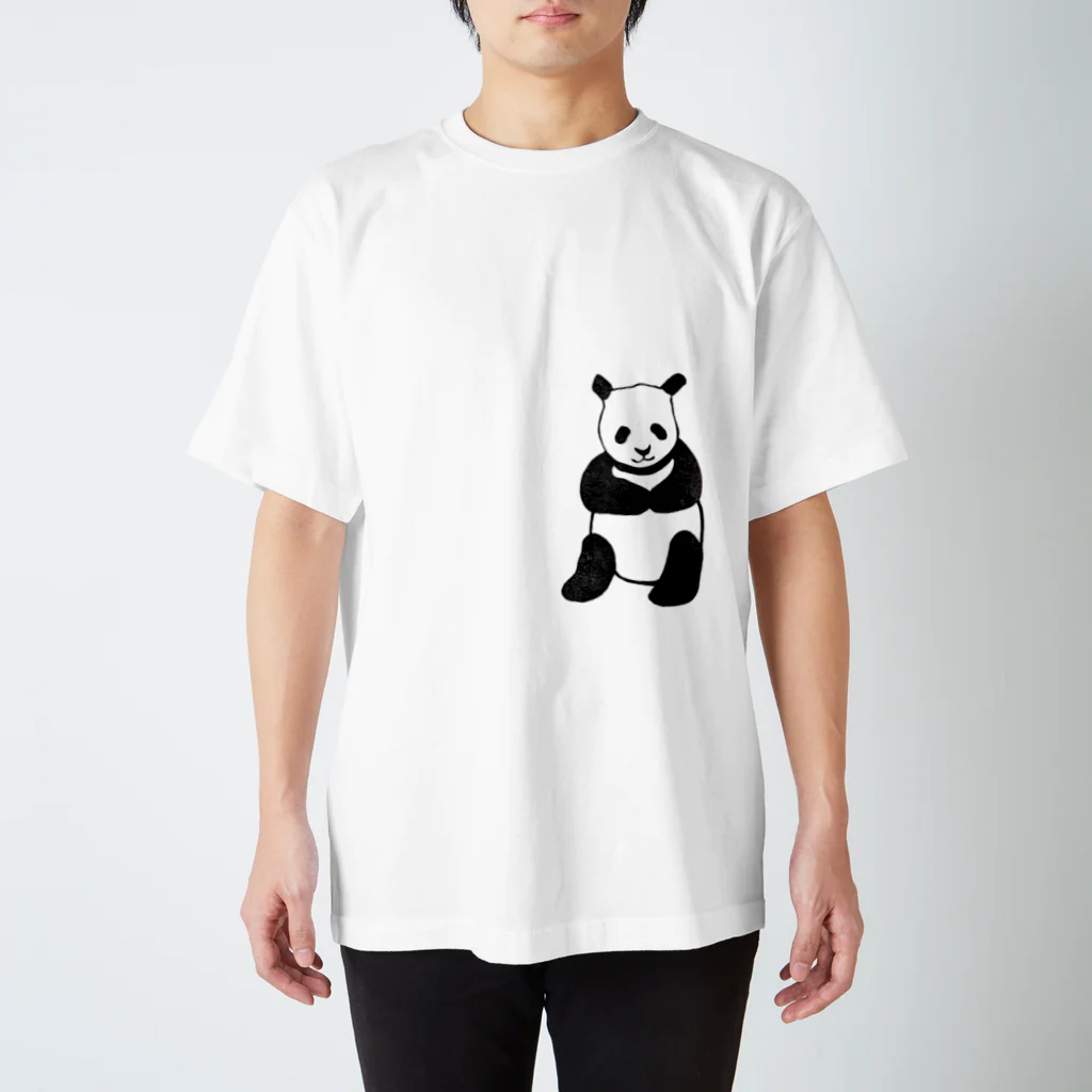 消しゴムはんこ工房kibiuのぱんだくん Regular Fit T-Shirt