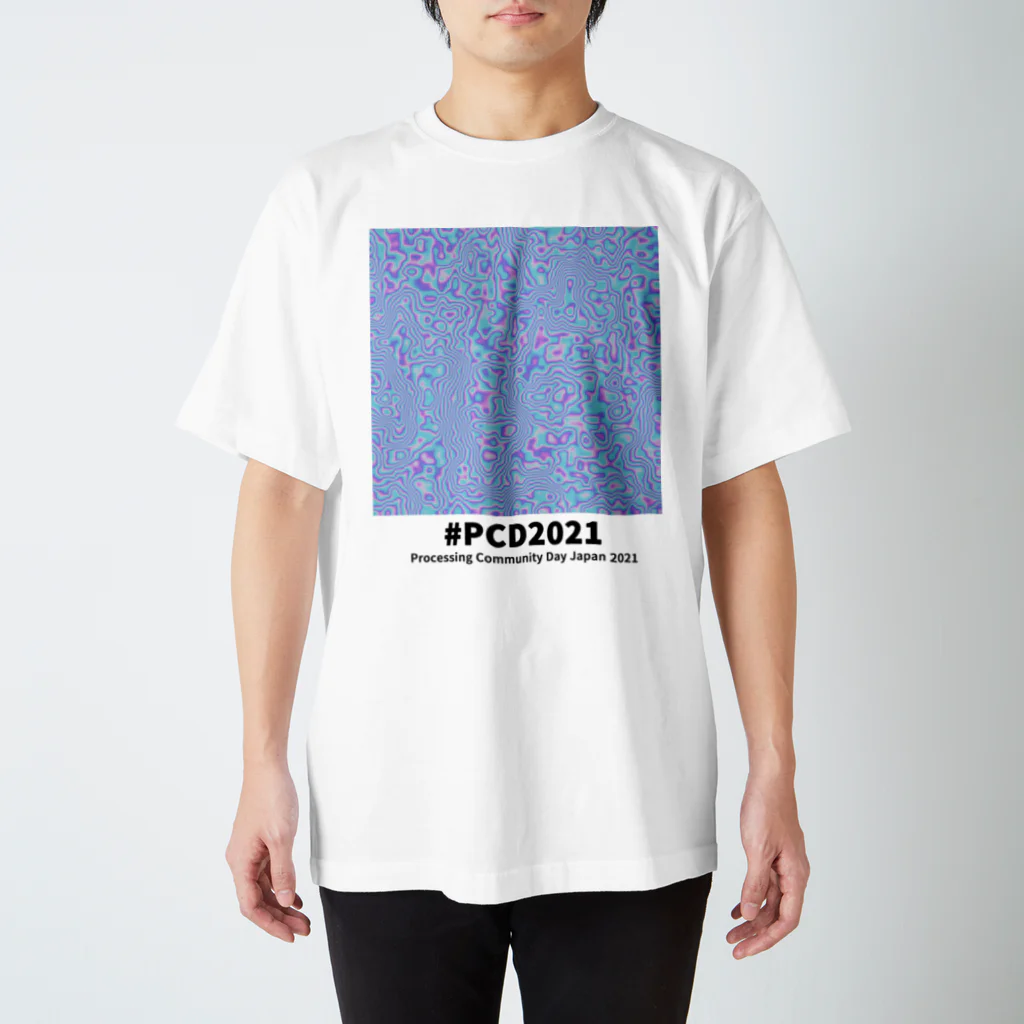 PCD Japan スーベニアショップのPCD Japan 2021 スーベニアTシャツ 【Designed by 100pHz ver.】 スタンダードTシャツ
