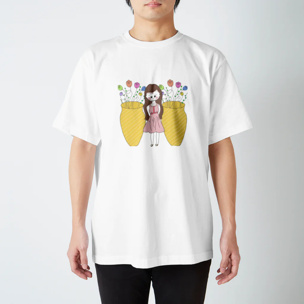 Paggnionのチューリップgirl スタンダードTシャツ