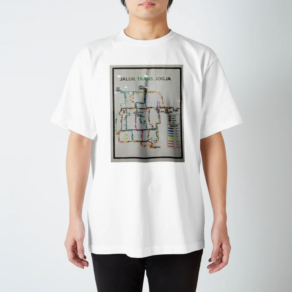 paomoaのインドネシア路線図T スタンダードTシャツ