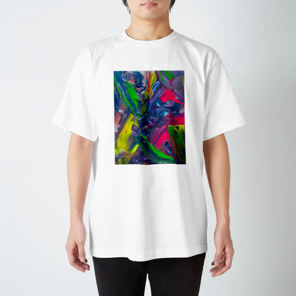 kaminotsubasaのFluorescent color girl Regular Fit T-Shirt