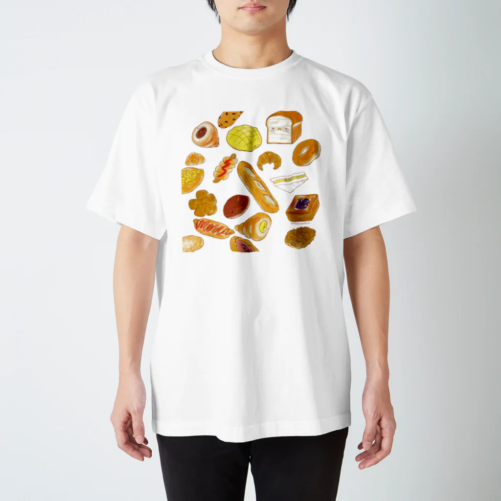 Draw freelyのパン大集合  スタンダードTシャツ