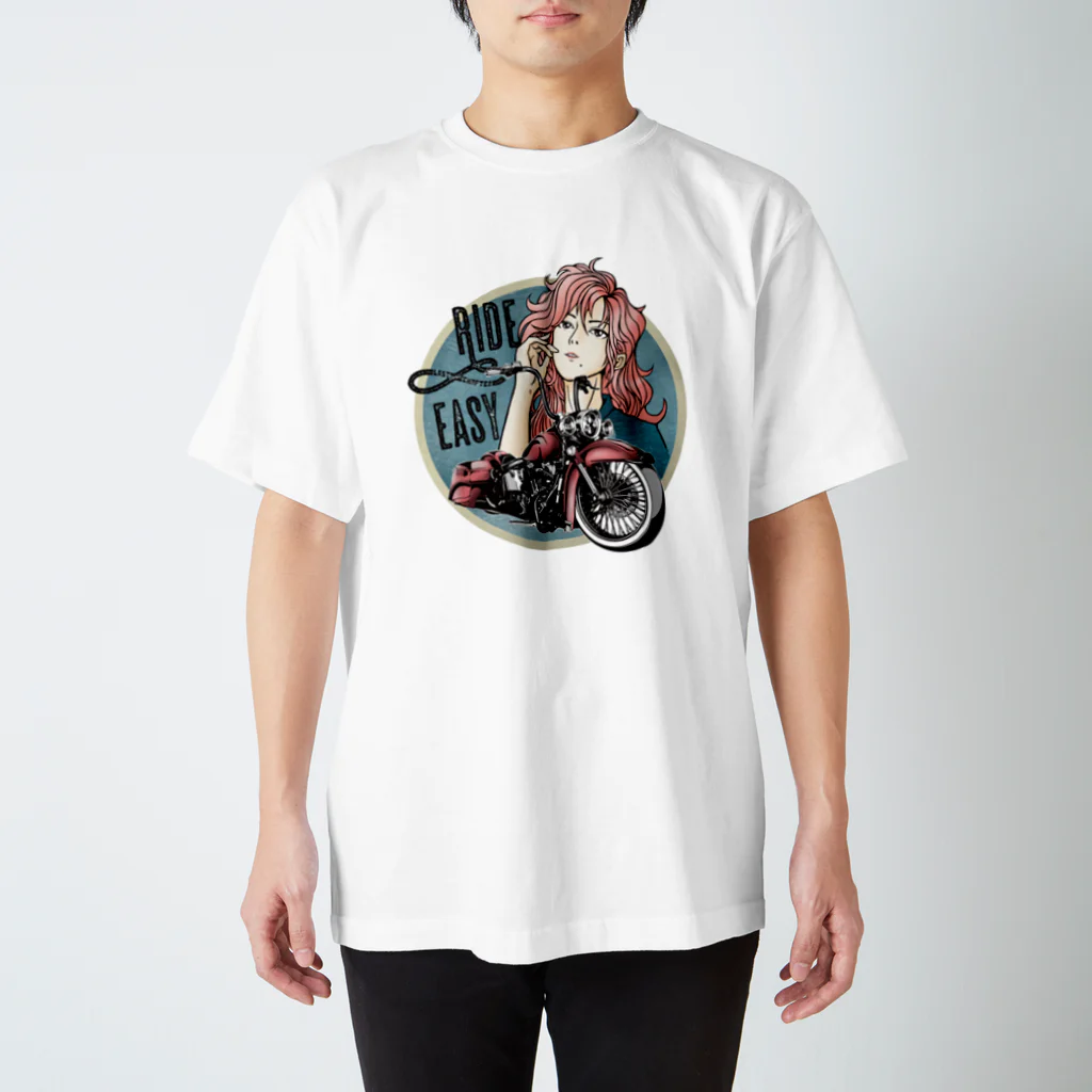 Last Chapterのバイカーガール　【Ride Easy】 スタンダードTシャツ