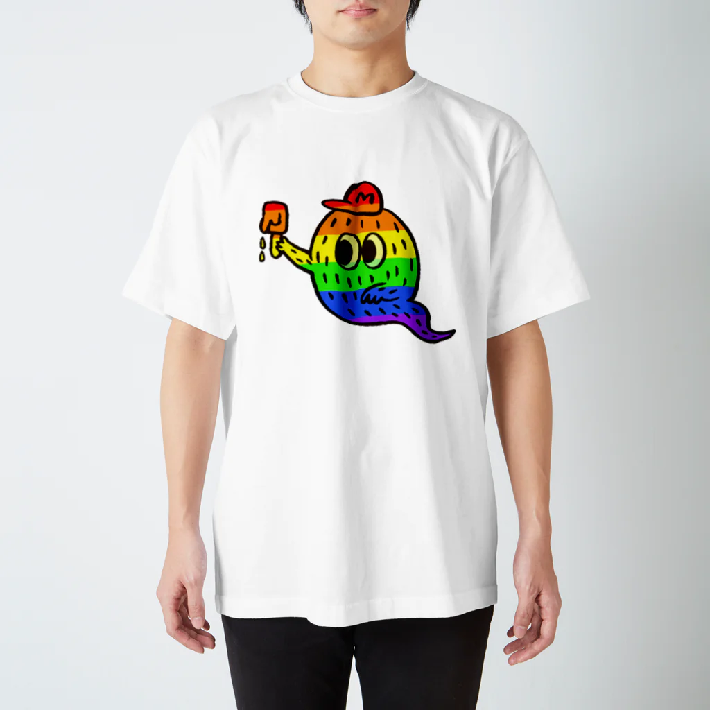 “Mosh's Exhibition“shopのRAINBOW BAKEMOSH スタンダードTシャツ