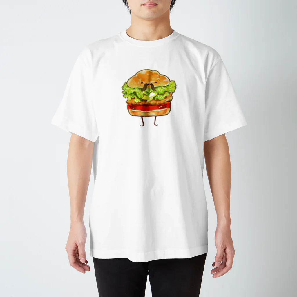 morita小屋のバーガー紳士3 スタンダードTシャツ