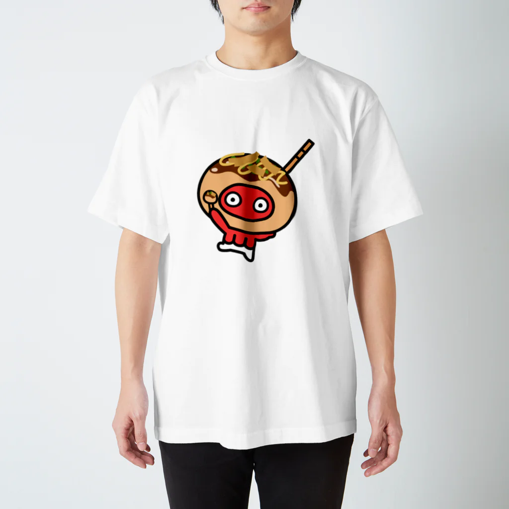 いかたこのいかたこ たこ焼きたこ スタンダードTシャツ