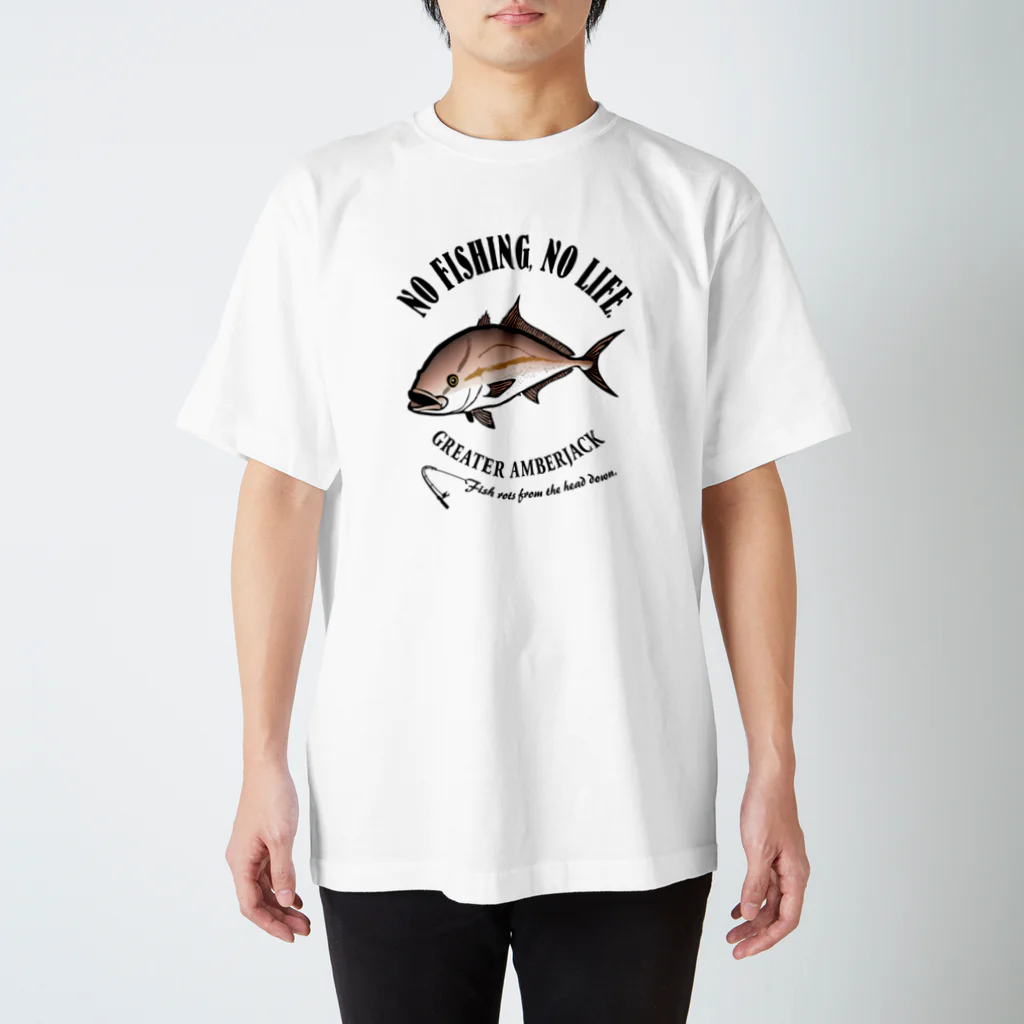 猫と釣り人のKAMPACHI_EB_1CW スタンダードTシャツ