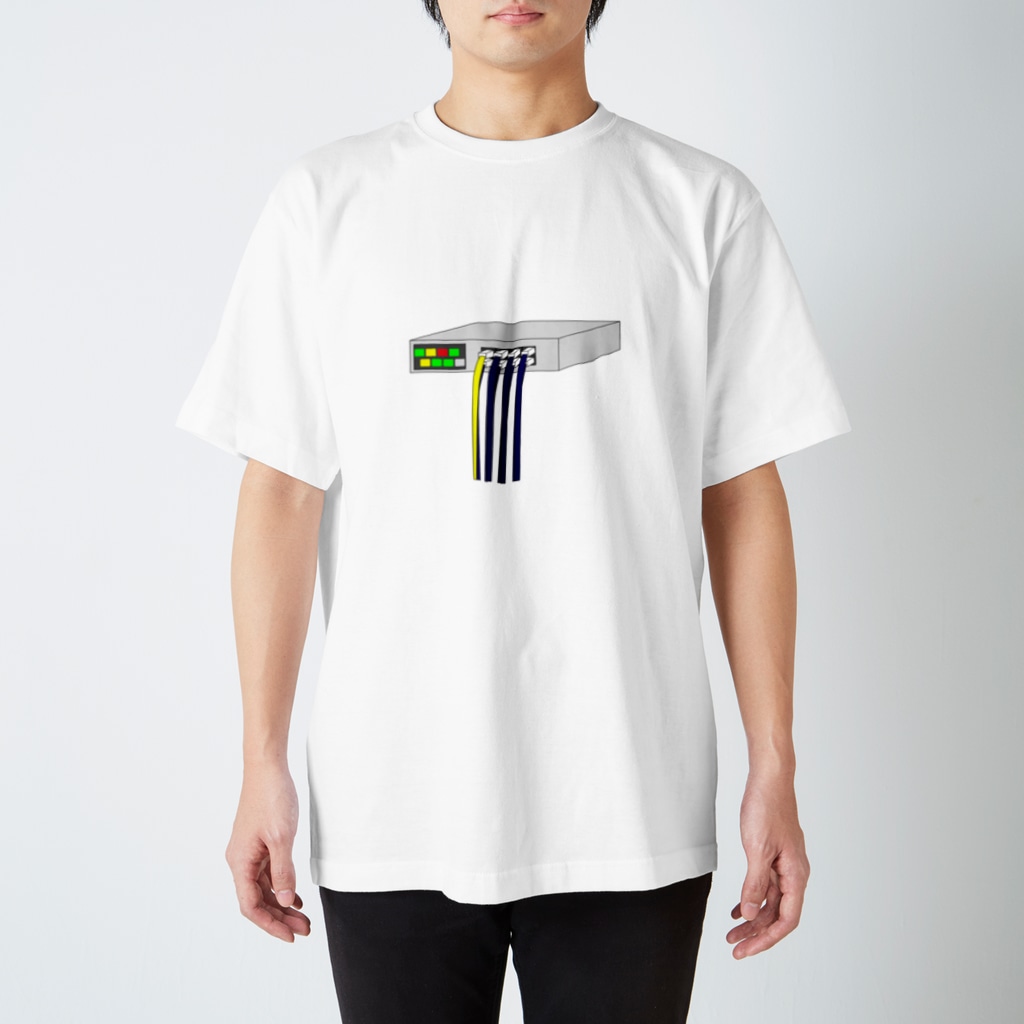 HBridge StoreのカラフルなHUBとLANケーブル Regular Fit T-Shirt