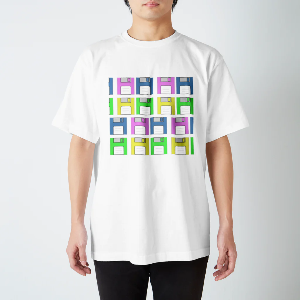 HBridge Storeの懐かしフロッピーディスク スタンダードTシャツ