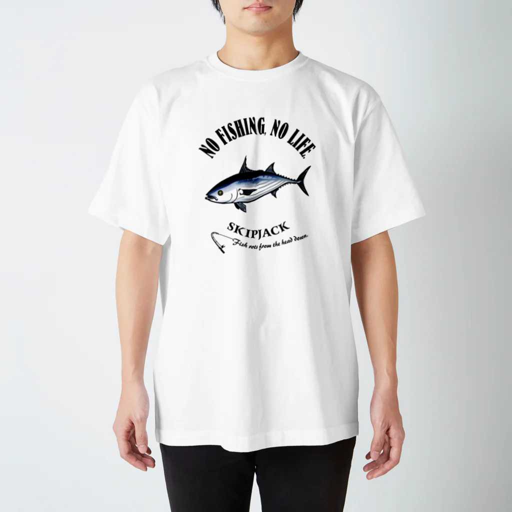 猫と釣り人のKATSUO_EB_1CW Regular Fit T-Shirt