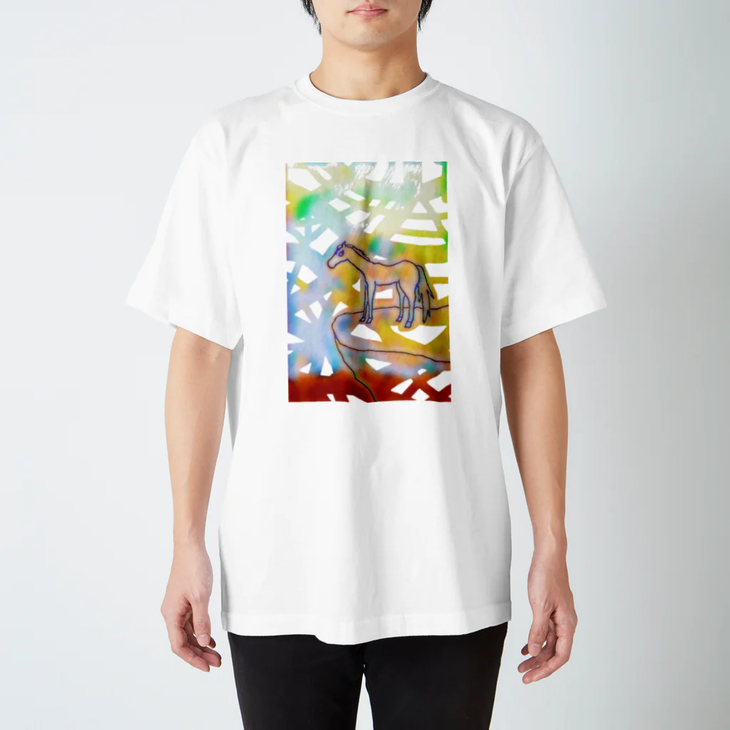 シルクアンドレッドのColorful Horse  スタンダードTシャツ