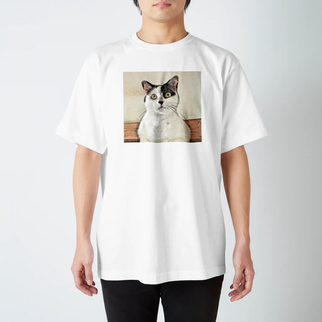 猫ねむりzzz..の鼻ブチ猫ちゃんスケッチ風 Regular Fit T-Shirt
