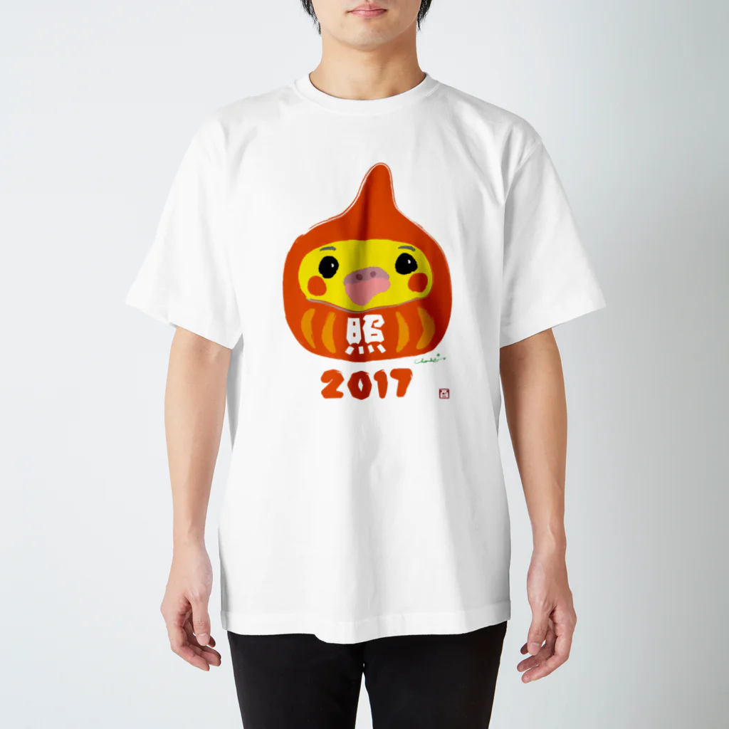 loveclonesの福だるま型 オカメインコ ノーマル スタンダードTシャツ