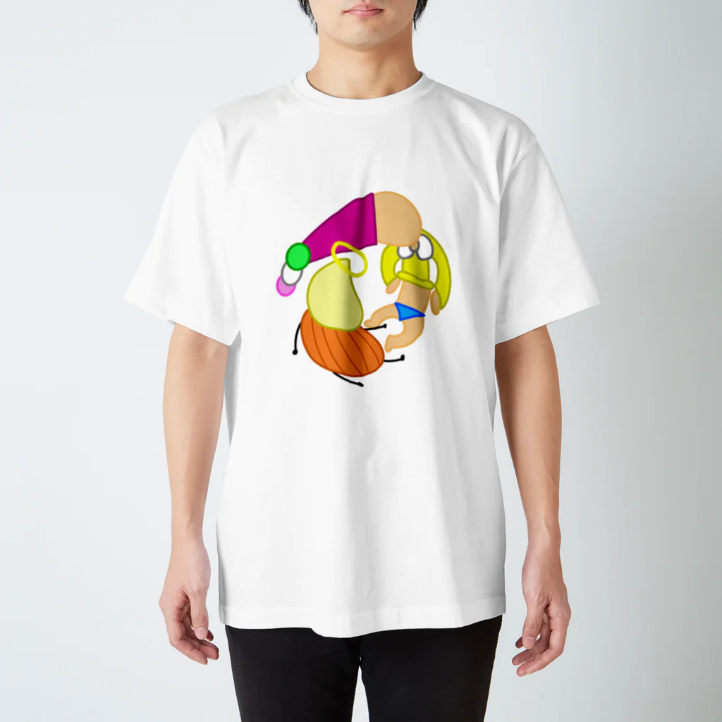 さすまたパンダのタマネギ少年とうわぎくん スタンダードTシャツ