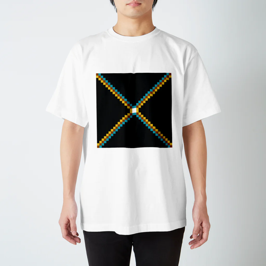 波多野レイのシンプルなドット絵調クロス柄グッズ Regular Fit T-Shirt