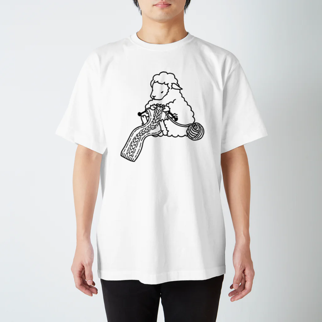 ichomaeの編み物をするヒツジ Regular Fit T-Shirt