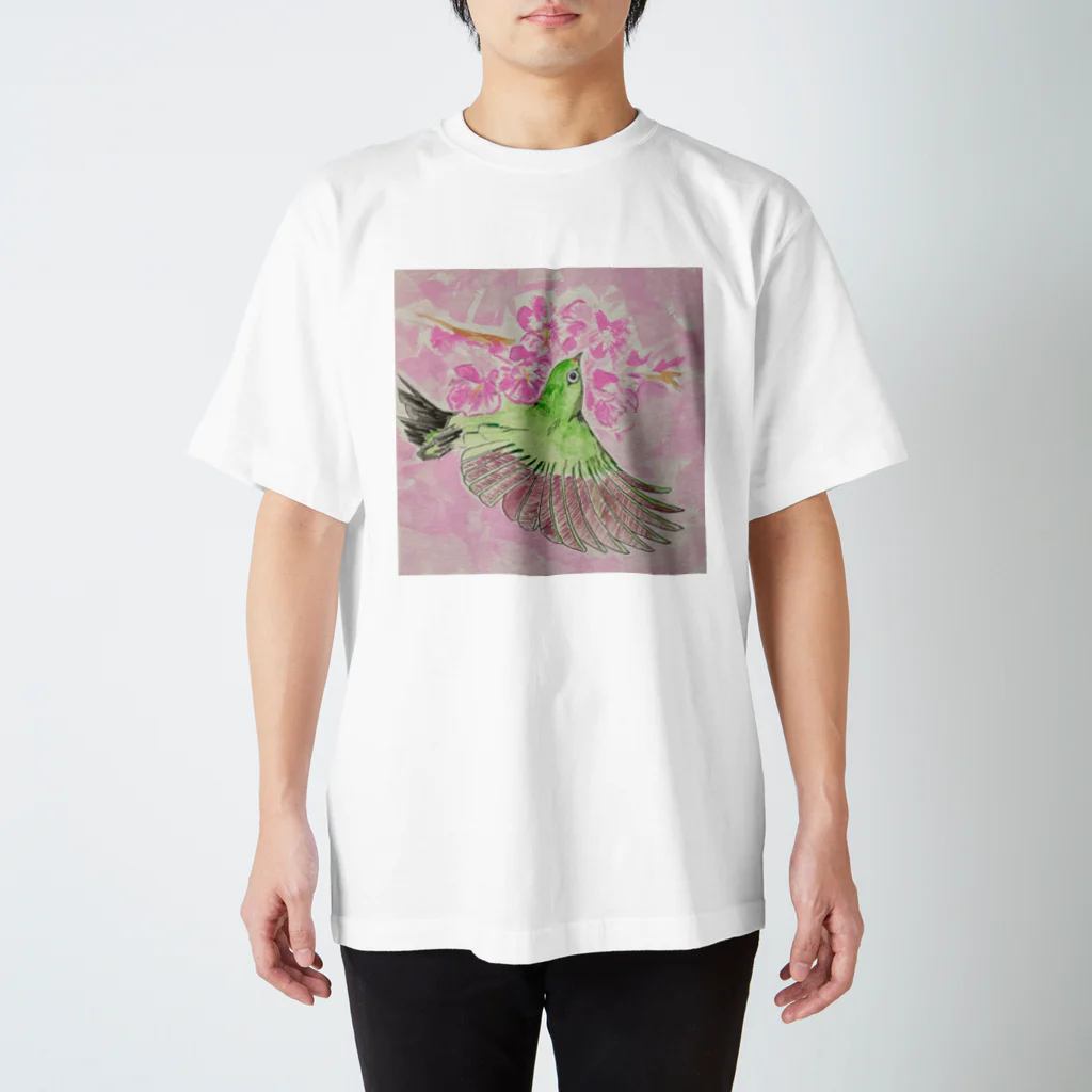 Coshi-Mild-Wildのメジロさん with 桜_3 Regular Fit T-Shirt