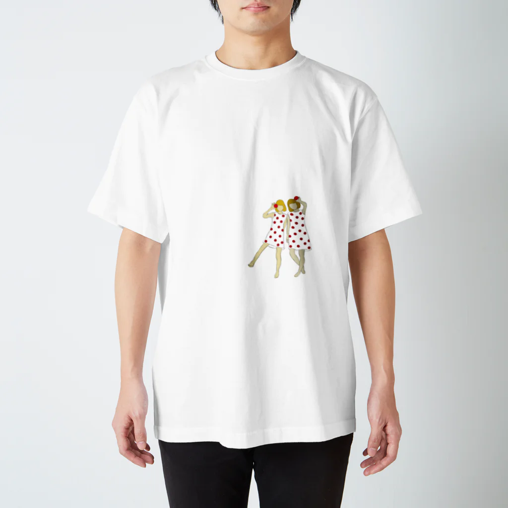aneRのりんごと水玉 Regular Fit T-Shirt