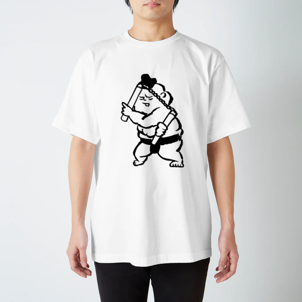 shiiiiiiiibaのヌンチャクをかまえる力士 Regular Fit T-Shirt